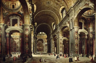 Kardinal Melchior de Polignac (1661-1742) besucht den Petersdom in Rom, 1730